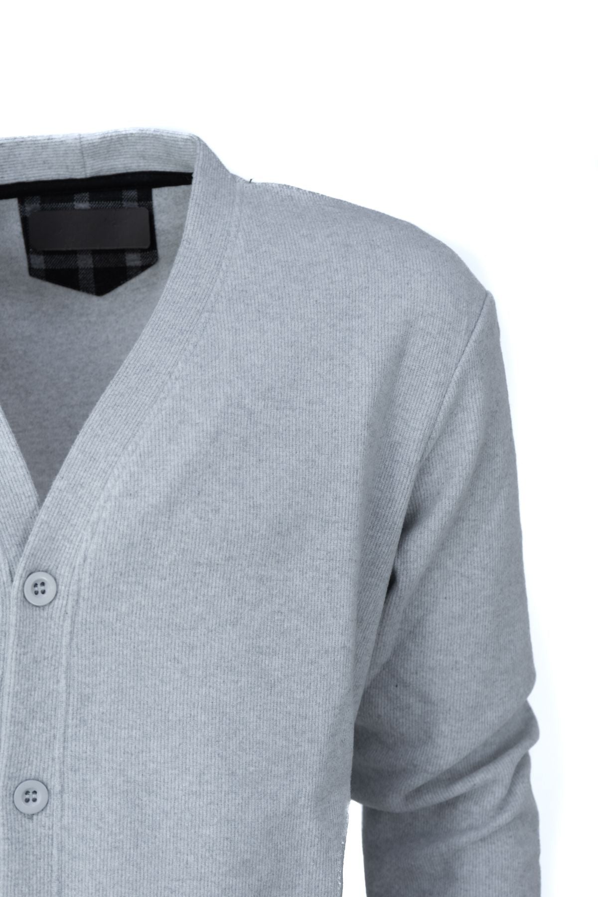 Erkek Kışlık Cepli Hırka Pamuklu Örme Düğmeli Klasik Dokulu Düğmeli Rahat Kesim Tam Kalıp